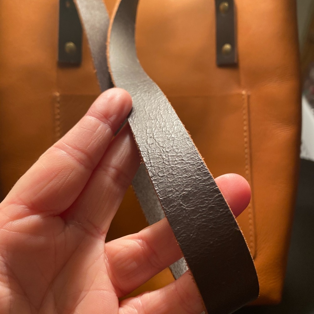 Rustic Leather Tote - Picture 3 of 12